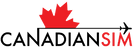 Canadian SIM logo with a red maple leaf and black text on a white background