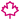 Pink outline of a maple leaf on a white background