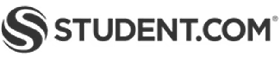 Logo of Student.com with a stylized 'S' and text.