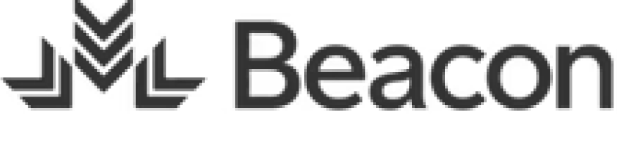 Beacon logo with stylized arrows and text