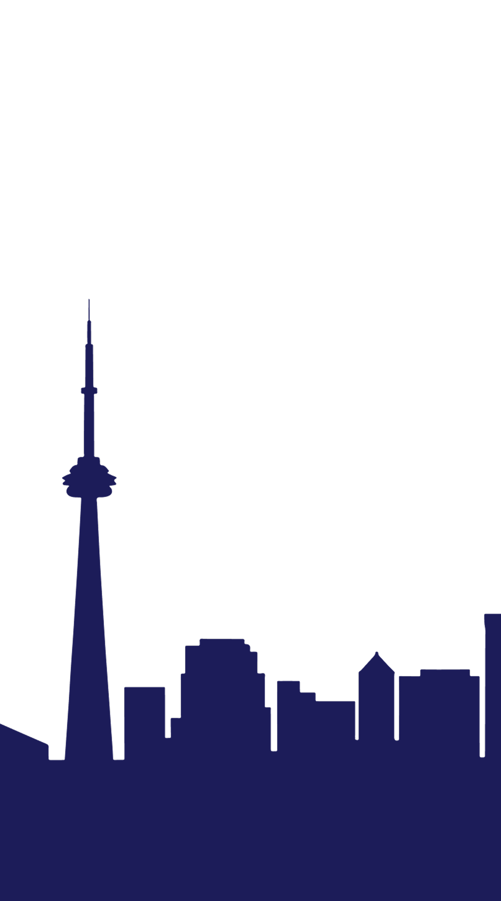 Silhouette of a city skyline on a blue background